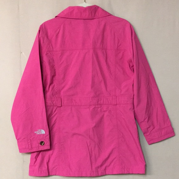 The North Face Hyvent Pink Trench Coat. Girl size XL(18), Fit for Ladies’ Sz S - Picture 2 of 13